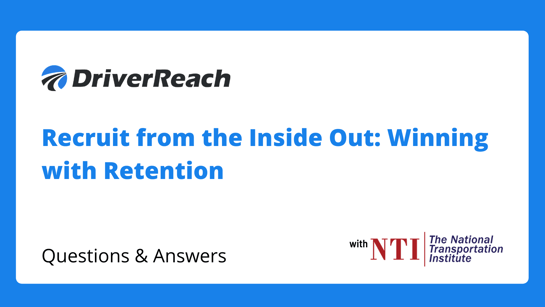 Webinar Q&A: “Recruit from the Inside Out: Winning With Retention”