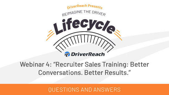 Webinar Q&A: “Recruiter Sales Training: Better Conversations. Better Results.” 